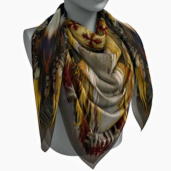 Phoenix Square Silk Modal Oversized Scarf - Picture 3 of 6